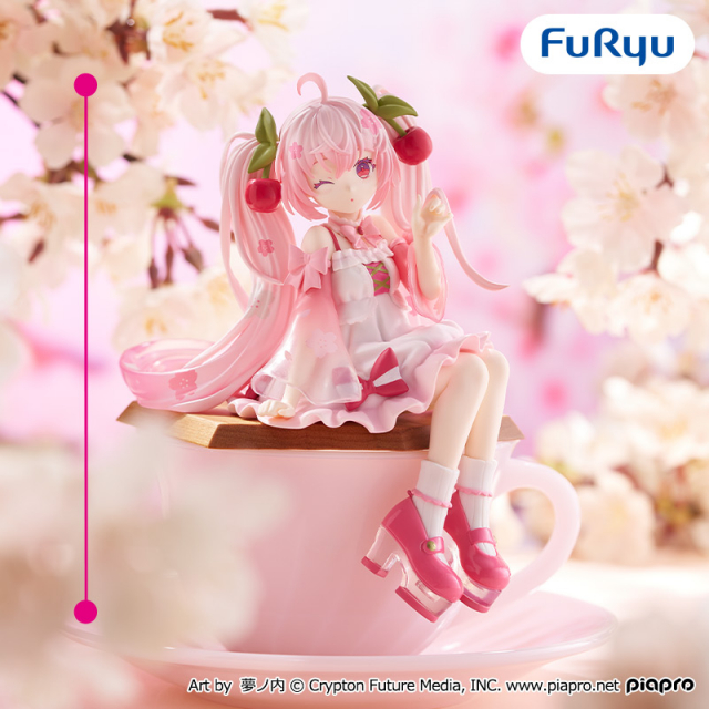 Hatsune Miku Noodle Stopper Figure - Sakura Miku 2025 Wink